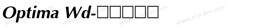Optima Wd字体转换